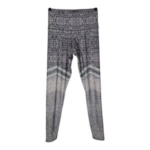 Onzie Womens Gray Ombre Graphic Mid Rise Flow Leggings Small Medium